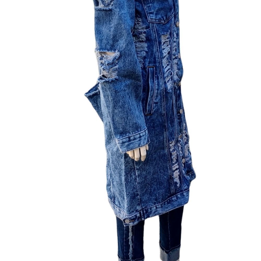 5695...Thrill Denim Collection-Long Jacket - Picture 5 of 9